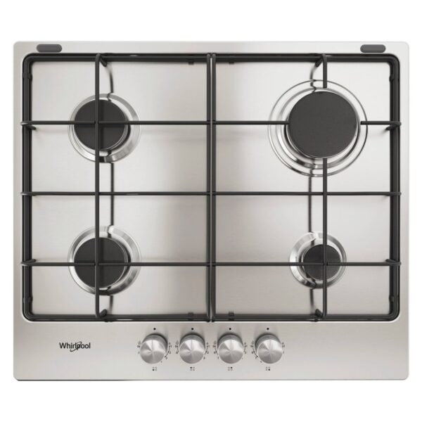 2942772---1 (1) Table de cuisson à gaz Whirlpool 4 feux TGML 650 IX