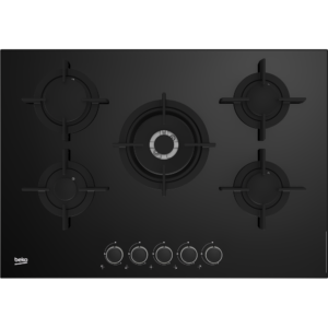PLAQUE DE CUISSON BEKO GAZ 75CM 5 FEUX NOIR